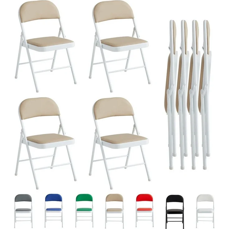 MCC direct Klappstuhl Kunstleder Klappstuhl gepolstert im 1er, 2er, 4er und 6er Set (4 St) – Bild 5