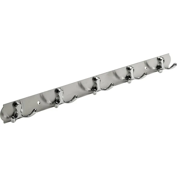 Hettich Garderobenleiste 5 Haken 48,5 x 3,8 x 3,3 cm silber