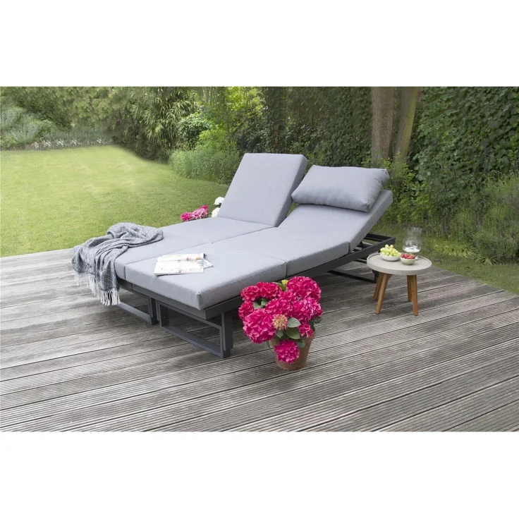 Piazza Gartenlounge Set, Aluminium, grau, für 6 Personen – Bild 3