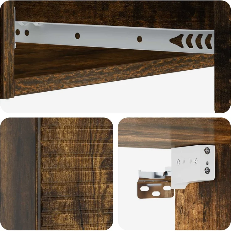 vidaXL Wandmontierter Beistelltisch Geräucherte Eiche Holzwerkstoff 898670 – Bild 8