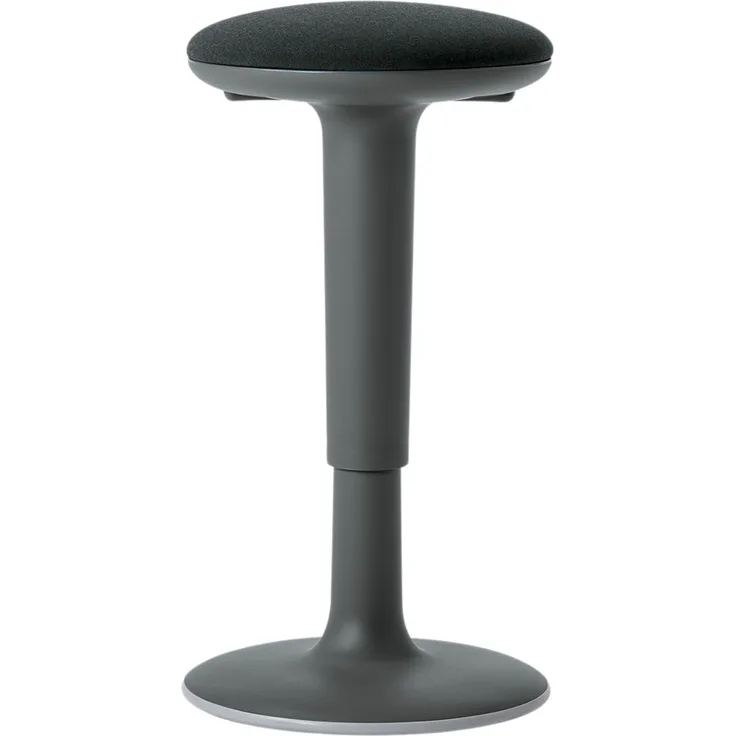 Bisley Stehhilfe Tuc Tuc ergonomisch & höhenverstellbar, Sitz- und Stehhocker in charcoal mit Tellerfuß - Ergonomischer Hocker, Stehstuhl, Bürohocker Arbeitshocker, Sitzhocker, TUC-PXN003