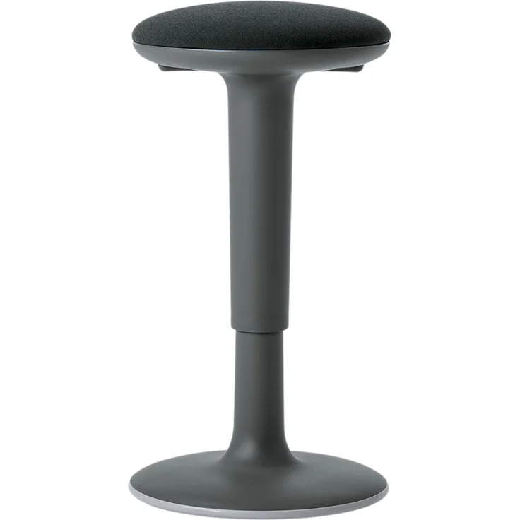 Bisley Stehhilfe Tuc Tuc ergonomisch & höhenverstellbar, Sitz- und Stehhocker in charcoal mit Tellerfuß - Ergonomischer Hocker, Stehstuhl, Bürohocker Arbeitshocker, Sitzhocker, TUC-PXN003