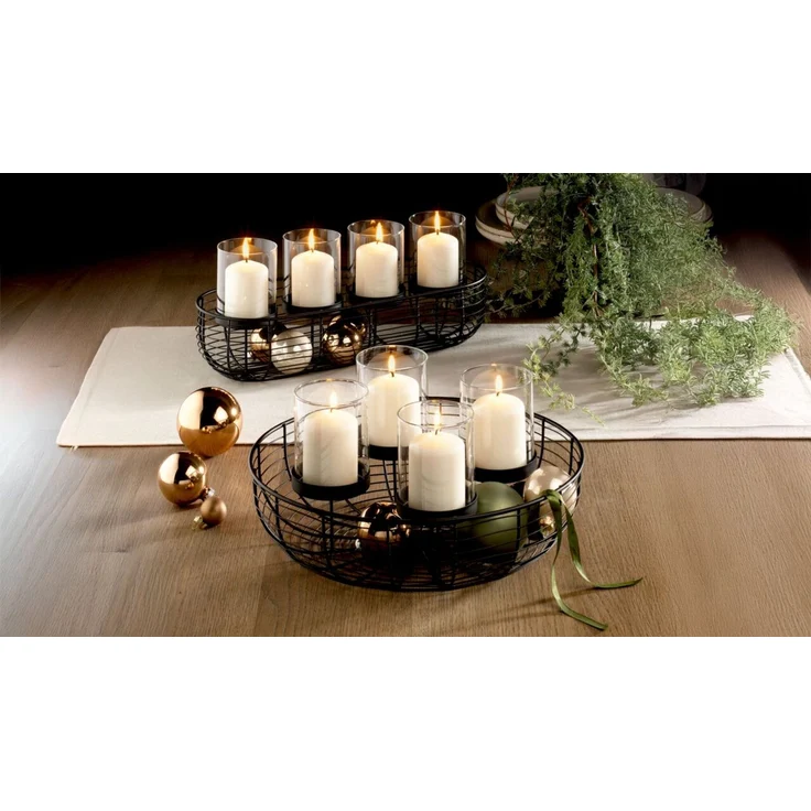Zurbrüggen Dekokranz rund X-MAS, Edelstahl schwarz, 40 x 18 x 40 cm – Bild 2