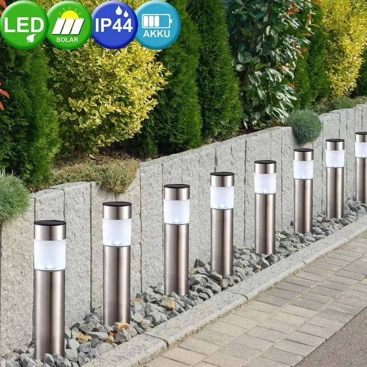 Solarleuchte Garten Wegelampe Solarlampe Außen Leuchte Solar 33245-4 – Bild 3