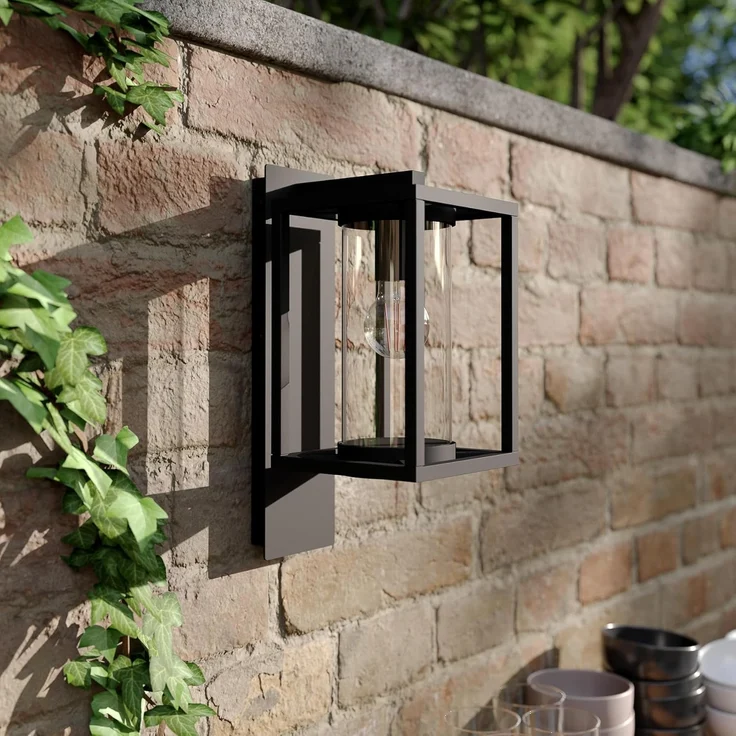 Lucande Außen-Wandleuchte Ferda, Metall, Schwarz IP44, 1 x 15 W LED – Bild 5