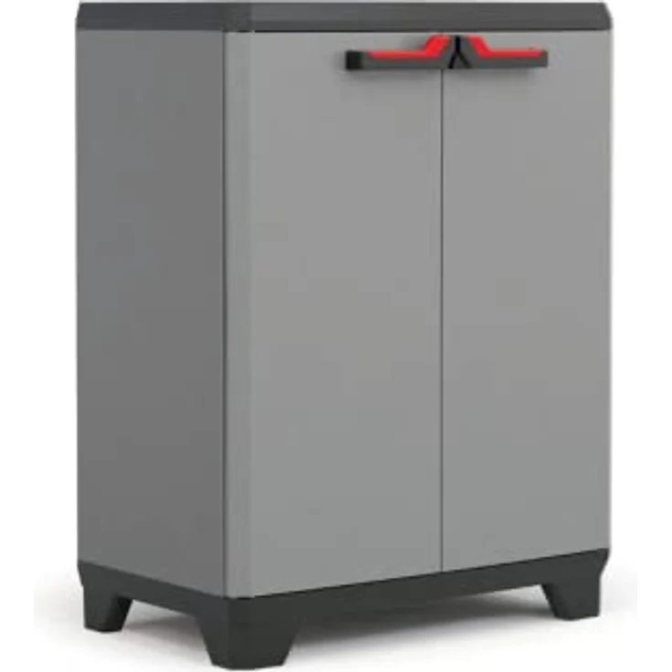 Keter Niedriger Lagerschrank Stilo Grau und Schwarz 90 cm 434769 – Bild 2
