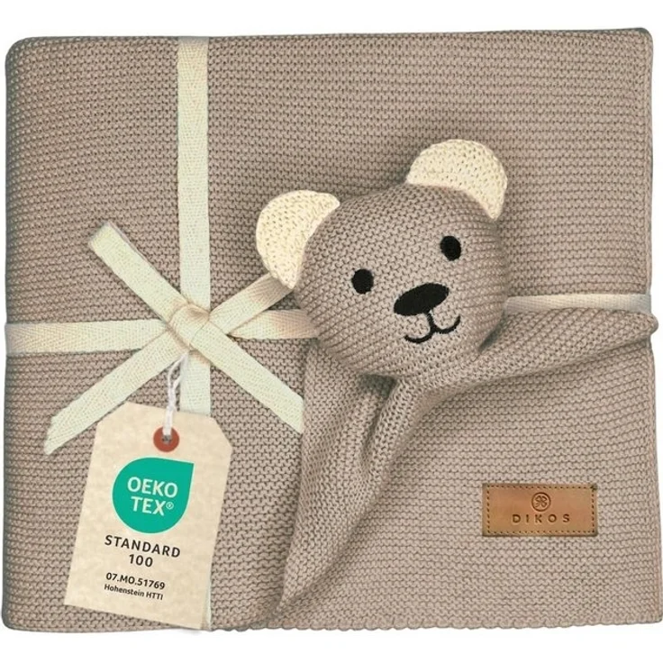 Babydecke DIKOS® Babydecke SCHMUSE-Bär Baby Geschenk Mädchen Junge Geschenkset, DIKOS, Geschenk zur Geburt, PREMIUM Qualität, 100 % BIO Baumwolle, nachhaltig – Bild 4