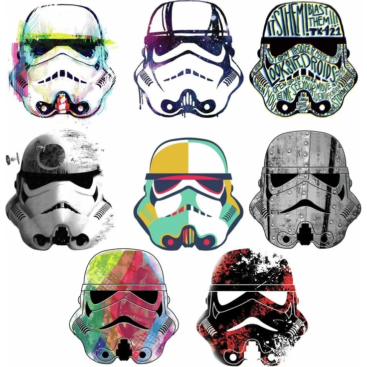 wandaufkleber Star Wars SuperTrooper Vinyl 8 Stück