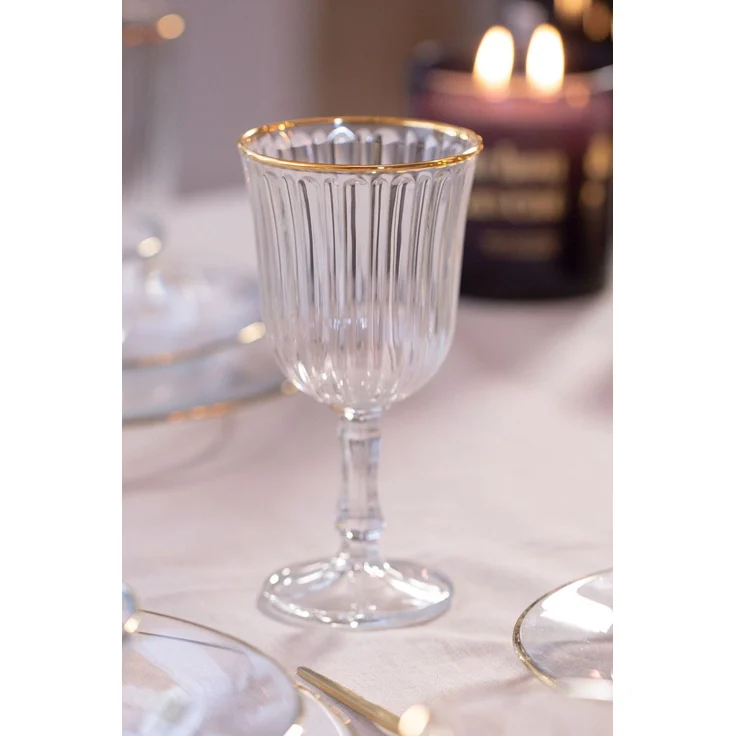 Hermia Concept 'Splendid 240 - Gold, Transparent' Weingläser-Set (4-teilig), Gold / Transparent, 8,2 x 8,2 x 15,9 cm, 240 ml – Bild 1