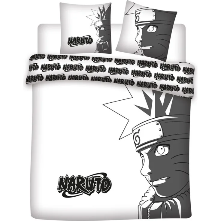 Naruto Bettbezug Set Polycotton 240x220 + 2 Kissen 65x65 cm
