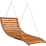 vidaXL Bett-Schaukel Bugholz Massiv mit Teak-Finish 115x147x46 cm 313939