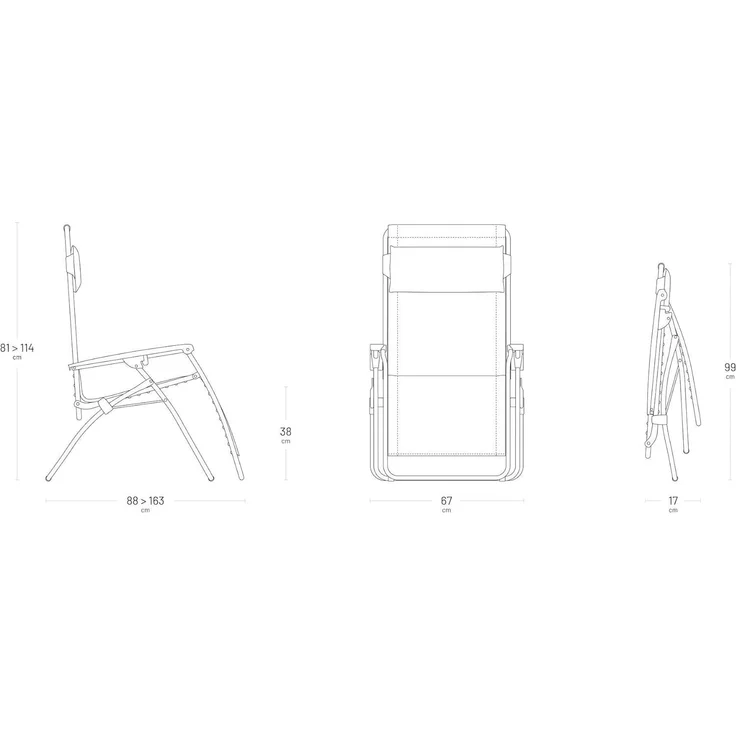 Lafuma Relaxliege Lafuma Relax Sessel Liege R-Clip Batyline Iso Ocean II blau – Bild 3
