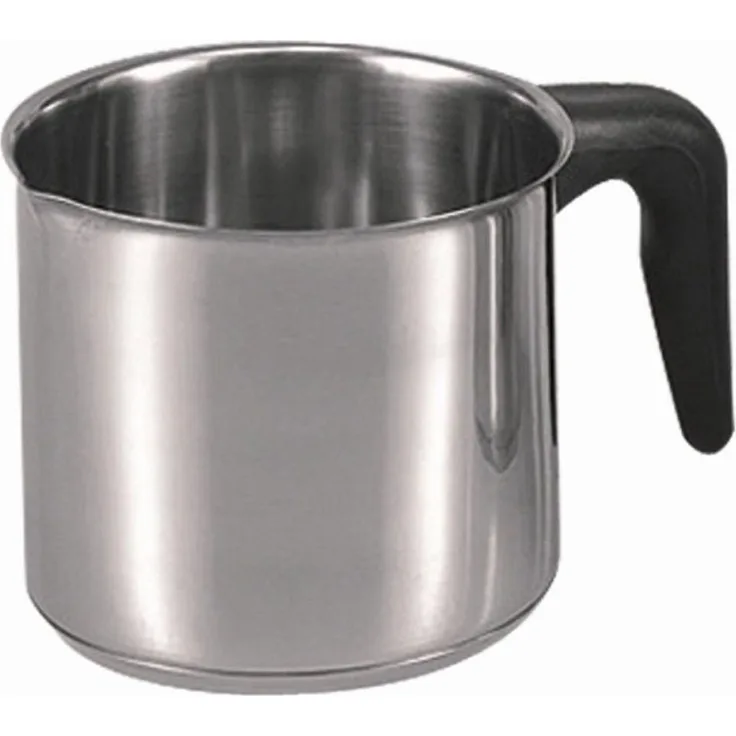 Karl Krüger 2112 Milchtopf mit Ausguss aus Edelstahl 12 cm, Inhalt 1,0 Liter / Milch-Topf / INDUKTION