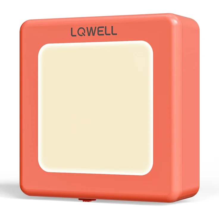 LQWELL® Nachtlicht Steckdose Faltbar mit Dämmerungssensor, Nachtlampe Einstellbare Helligkeit, Automatisch Steckdosenlicht, Orientierungslicht Warmweiß für Kinder Zimmer Gang Treppen (Rosa, 1 STK)