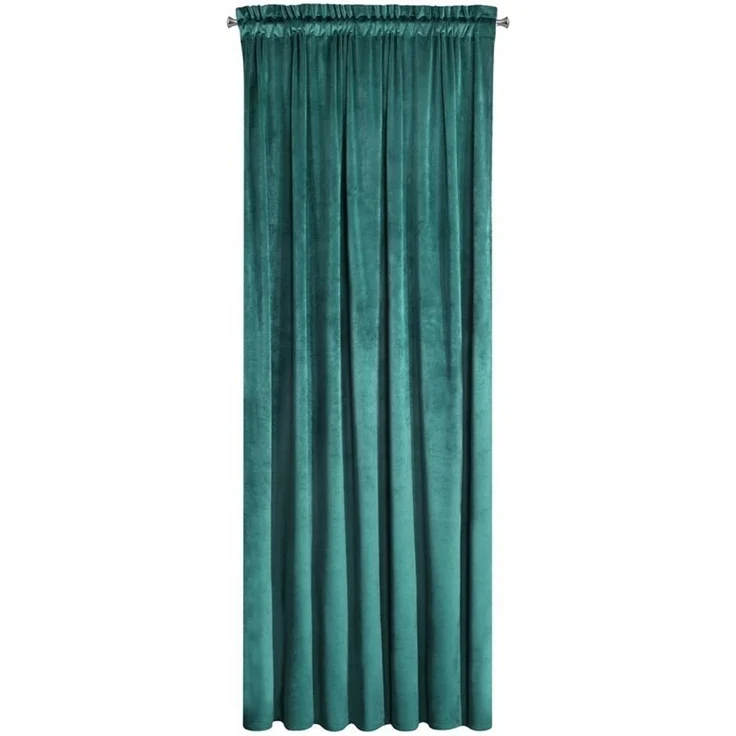 Samtvorhang Velours Vorhänge zum Wohnzimmer Prachtvoll Elegant dunkeltürkis 140x270 cm Kräuselband – Bild 4