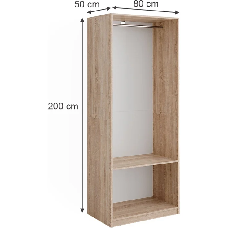 Kleiderschrank Elmo Sonoma 80 x 200 cm Vicco – Bild 3