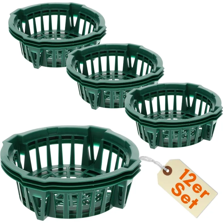 GarPet Pflanzschale 12er Set Pflanzkörbe für Blumenzwiebeln Zwiebel Pflanzschale 22 cm