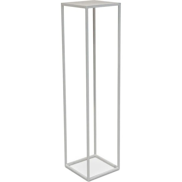 Stage Blumensäule Metall 30x30 cm Höhe 125 cm weiß matt
