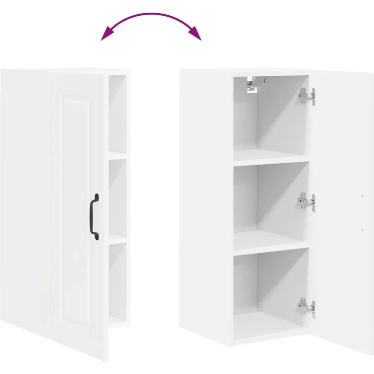 vidaXL Wandschrank PORTO Weiß 30 x 31 x 80 cm Holzwerkstoff 885355 – Bild 11