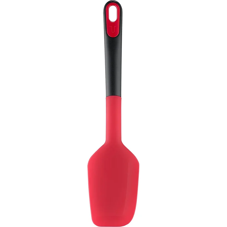Tefal Ingenio+ Teigschaber K19842 – Kuchenheber und Tortenheber mit flexibler Antihaft-Kante, hitzebeständig bis 250 °C, glasfaserverstärktes Nylon, spülmaschinengeeignet, schwarz/rot