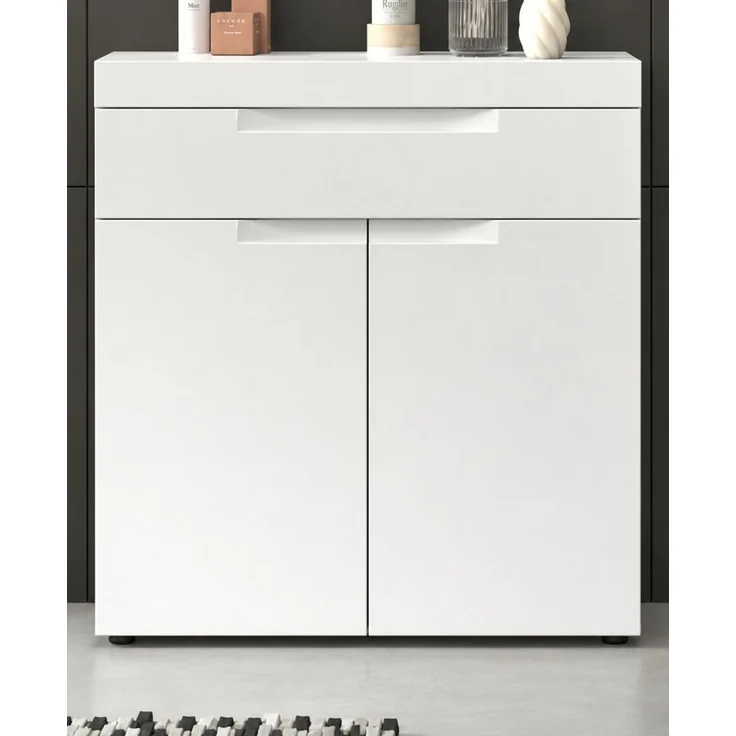 Badezimmer Kommode Gusto in weiß matt 75x82 cm – Bild 2