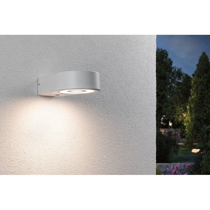 Paulmann 94867 LED Außenwandleuchte Silma Bewegungsmelder weiss 3000K IP44 – Bild 4