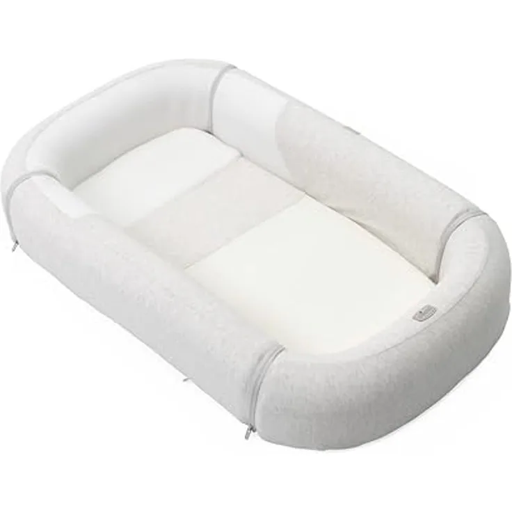 Chicco Mommy Pod 3in1, Babynestchen Kuschelnest Neugeborene, 81x49 cm, Baby-Nestchen, 0-3 Monate zum Schlafen, 0-8 Monate für die Bauchlage, Bezug aus Bio-Baumwolle, maschinenwaschbar, Beige