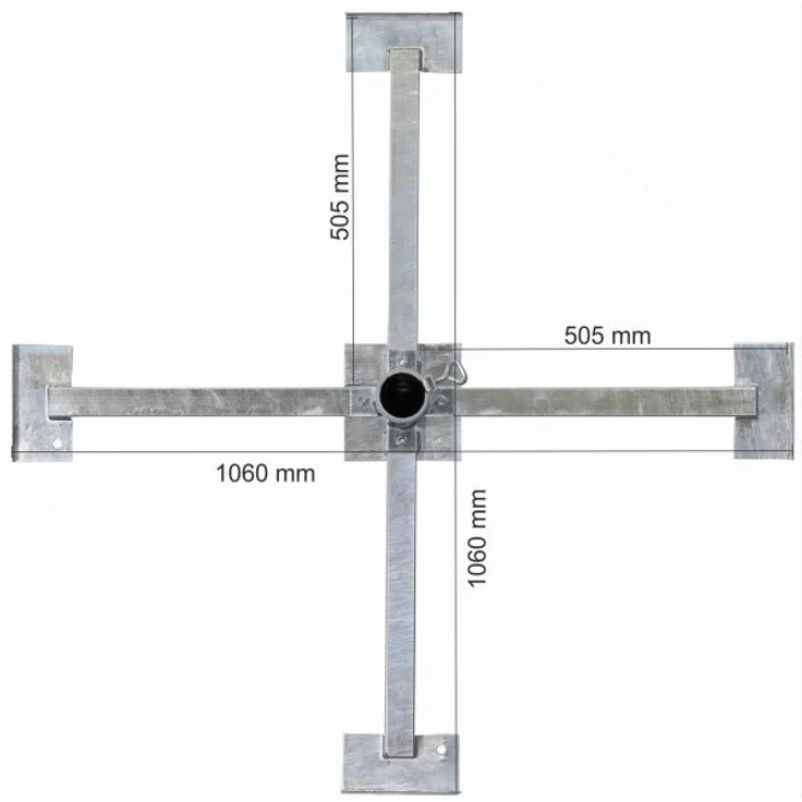 Schneider STABILER Platten-Ständer f. 55mm Rohr Stahl feuerverzinkt extra schwer – Bild 5