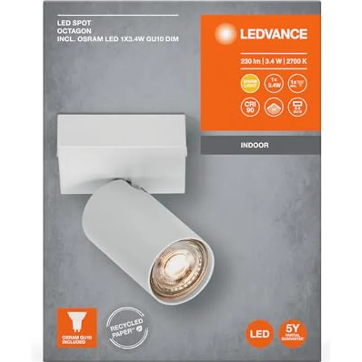 LEDVANCE LED-Spot Octagon GU10 Weiß 1x3,4W 927 DIM – Bild 8