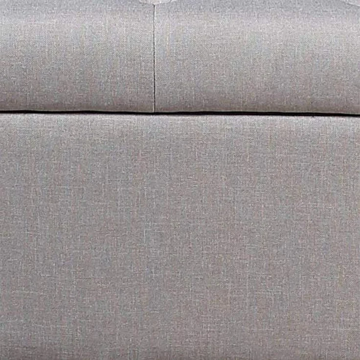BAKAJI Sitztruhe, Sitzhocker, Fußhocker für Schlafzimmer, Hocker mit Holzrahmen, Bezug aus Stoff, Sitzfläche zum Öffnen, gepolstert, Farbe: Beige, Maße: 121 x 42 x 43 cm – Bild 7