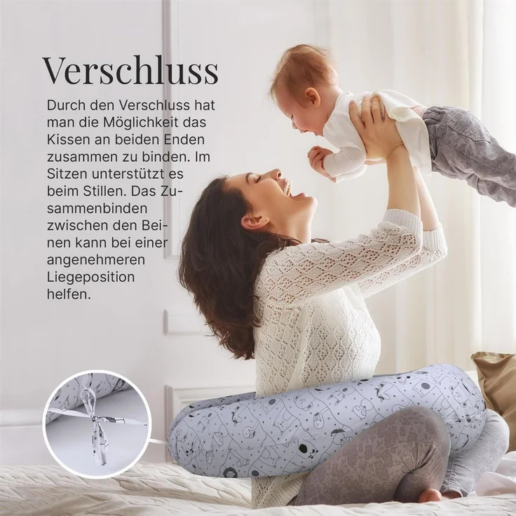 Schwangerschaftskissen - Seitenschläferkissen Blau ( Punkte ) – Bild 5