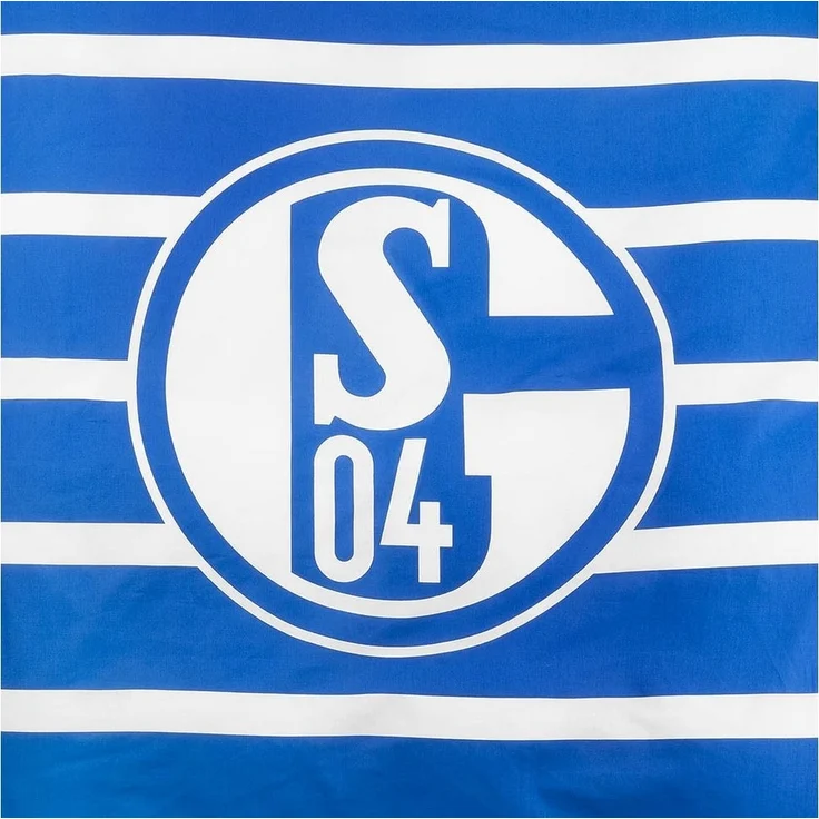 FC Schalke 04 Bettwäsche 200×135 cm Streifen 100 % Baumwolle, 100% Baumwolle, Inklusive Aufbewahrungsbeutel aus Baumwolle – Bild 3