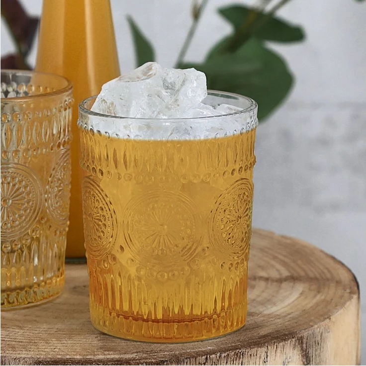 CEPEWA Glas Trinkglas 6er Set 'Mandala' Ø8x10cm 300ml Glas klar Getränkegläser – Bild 3