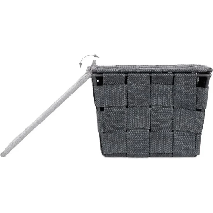 4 x Aufbewahrungskorb mit Deckel grau 10040033 – Bild 6