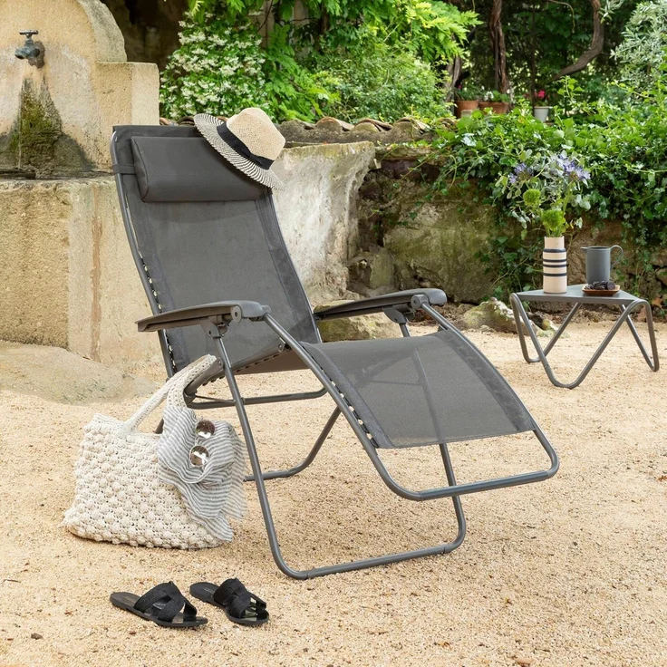 Lafuma RSXA Clip Graphite Titane Relaxliege Batyline® Iso Sonnenliege LFM2055.8717 – Bild 2