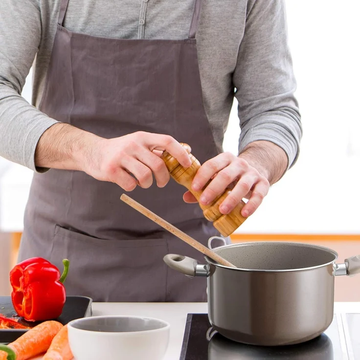 BRUNNER Topf-Set BRUNNER Camping Kochtöpfe Alu CHOCOLATE Platzsparend, Stapelbar, (7-tlg) – Bild 7