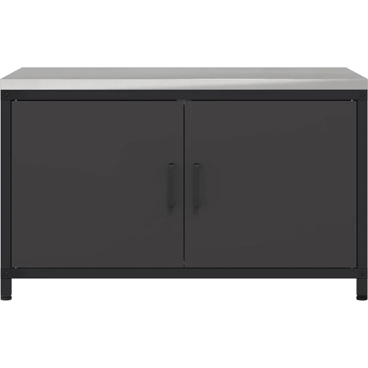 vidaXL Küchenaufbewahrung mit Regal Schwarz 60 x 50 x 92 cm Stahl 874996 – Bild 7