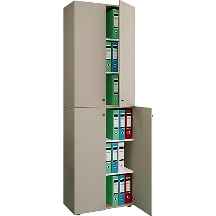 VCM Büroschrank Ulas 919112 Grau H. 220 x B. 70 x T. 40cm – Bild 2