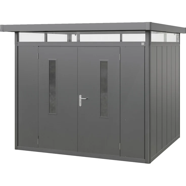 GFP Primeyard Gerätehaus Metall Gartenhaus 263x228x231 cm Geräteschuppen anthrazit – Bild 1