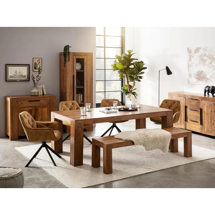 Großer Esstisch aus Holz 200x100 cm | Küche & Esszimmer Tisch | massivum – Bild 2