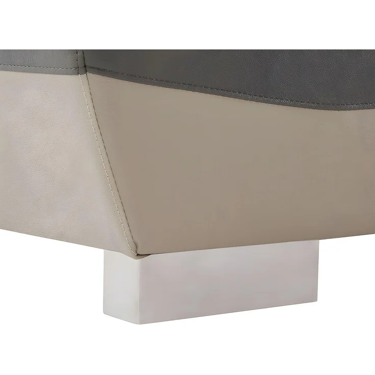 Vente-unique - FRANCESCA Couchgarnitur Leder Schokoladenbraun - B 85 cm x H 86 cm x L 210 cm170 cm – Bild 8