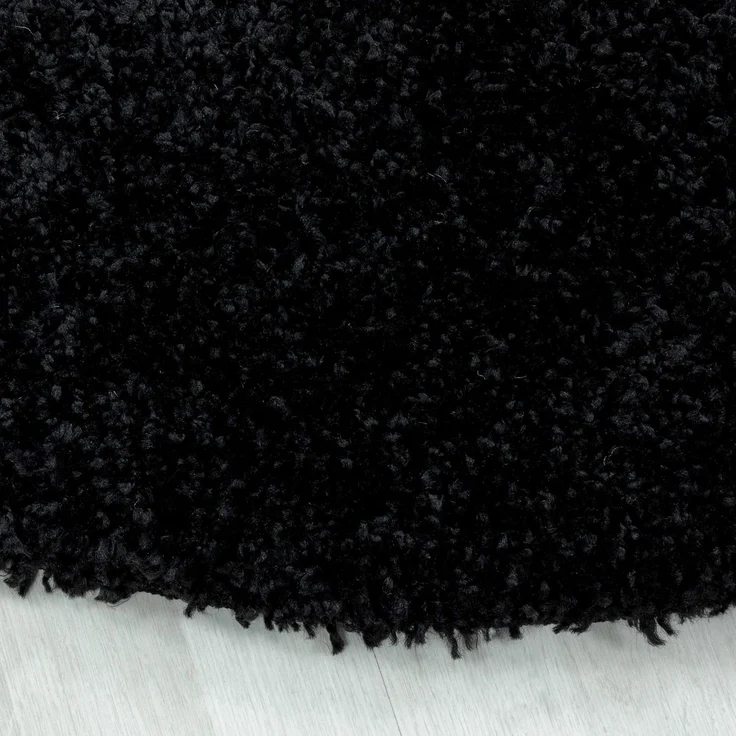 Carpetsale24 Shaggy Hochflor Teppich Wohnzimmer 120x170 cm Schwarz - Modern Flauschiger Teppich Extra Weich, Pflegeleicht und Einfarbig - Ideal als Teppich für Schlafzimmer, Esszimmer und Küche – Bild 6