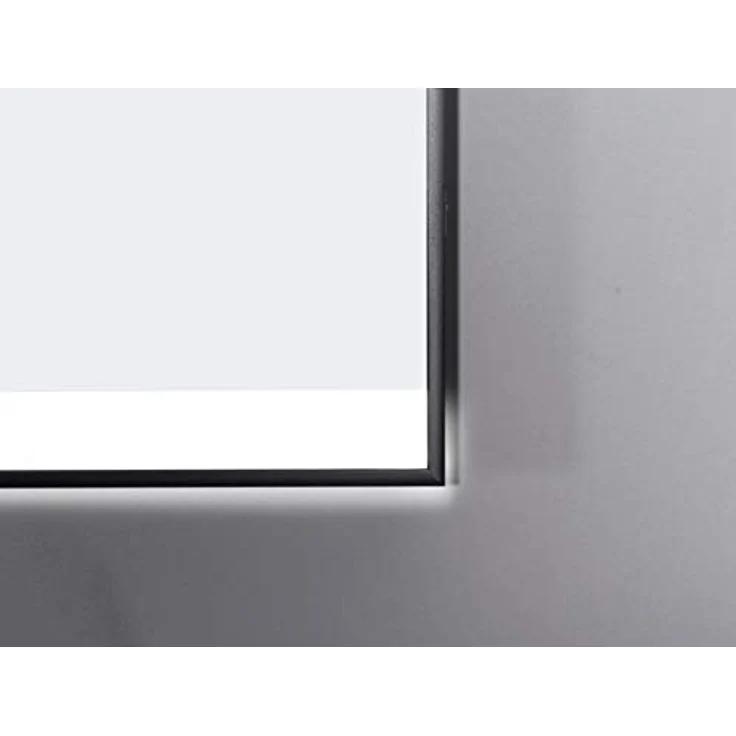 Talos Black Shine Badspiegel 120x70 cm, LED beleuchtet mit mattschwarzem Aluminiumrahmen, neutralweißem Licht und Kippschalter – Bild 3