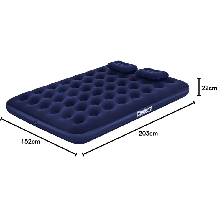 Doppelluftbett mit externer Handpumpe 203 x 152 x 22 cm – Bild 13