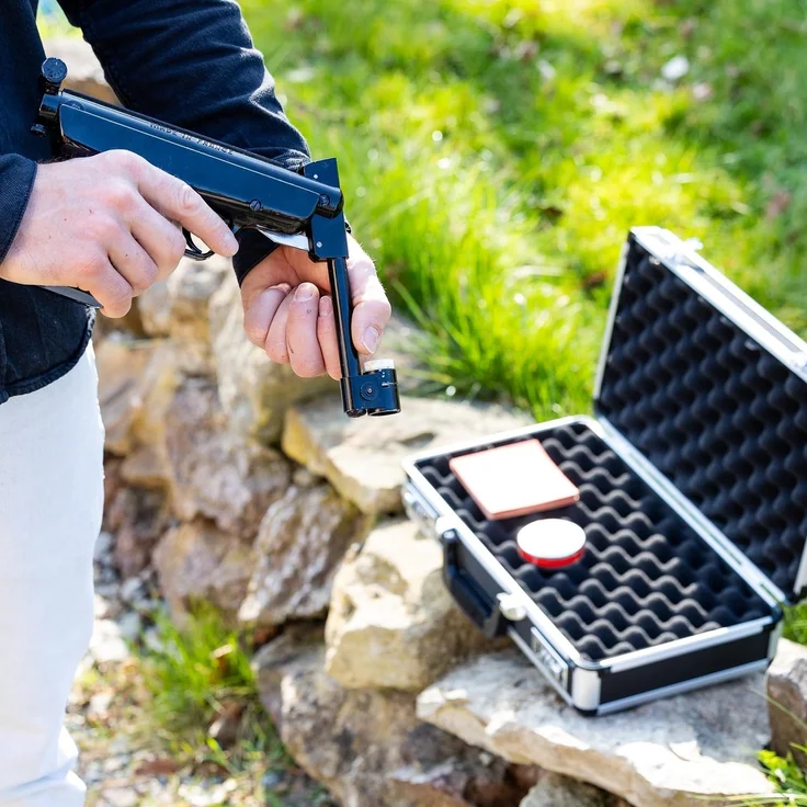 HMF Aufbewahrungsbox Transportkoffer mit Noppenschaumstoff im Deckel und Boden, Universalkoffer mit Zahlenschloss, 31 x 26 x 11 cm – Bild 7