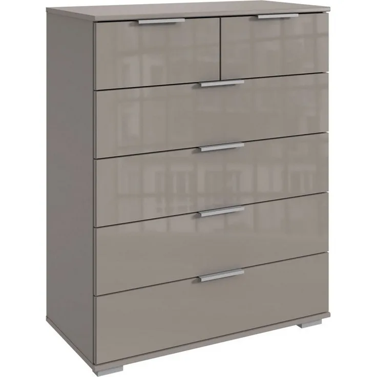 Wimex Schubkastenkommode 6 Schubladen, SAHARAGRAU - 82x102x42cm (BxHxT)