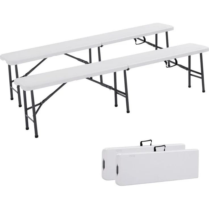 Arebos Bierzeltgarnitur 2x Bierbank I Faltbank I Klappbar – Bild 5