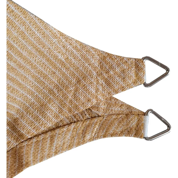 Rebecca Mobili Sonnenschutz Sonnensegel für Außenbereich Outdoor Beige Dreieckig Schwimmbad Befestigungsseil Polyethylen UV-Schutz 3,6 x 3,6 x 3,6 m (Cod. RE6340) – Bild 5