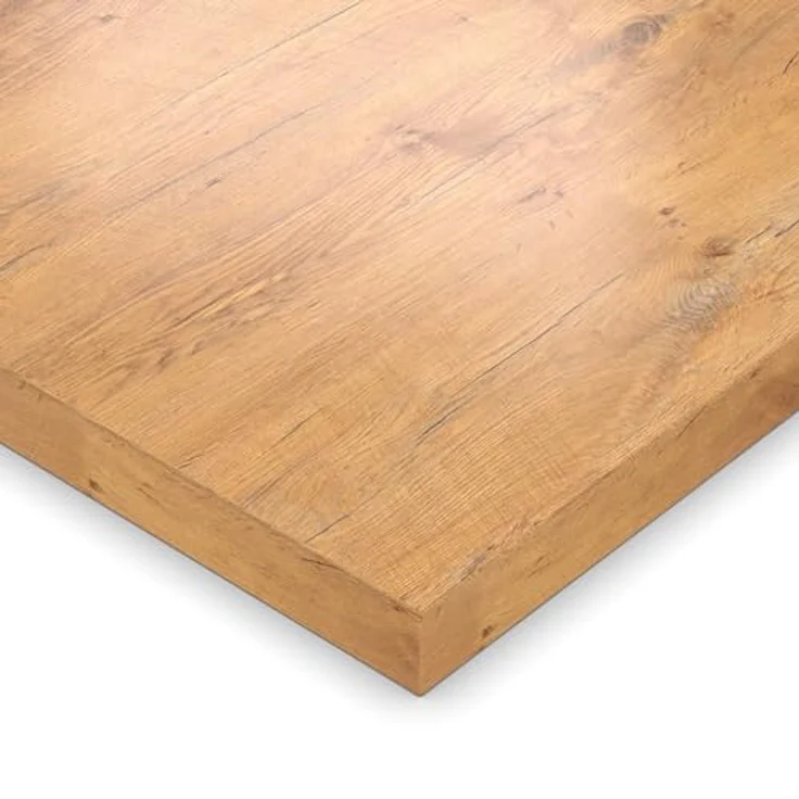 AUPROTEC Tischplatte 28mm Pale Lancelot Oak 100x90 cm I Spanplatte mit 1mm ABS Kante & PU-Verleimung I melaminharzbeschichtet I elegant & wasserabweisend – Bild 6