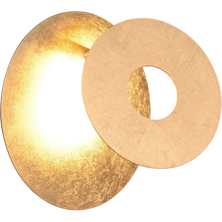 Trio Leuchten LED Wandleuchte Leano 6W, warmweiß goldfarbig Metall – Bild 2